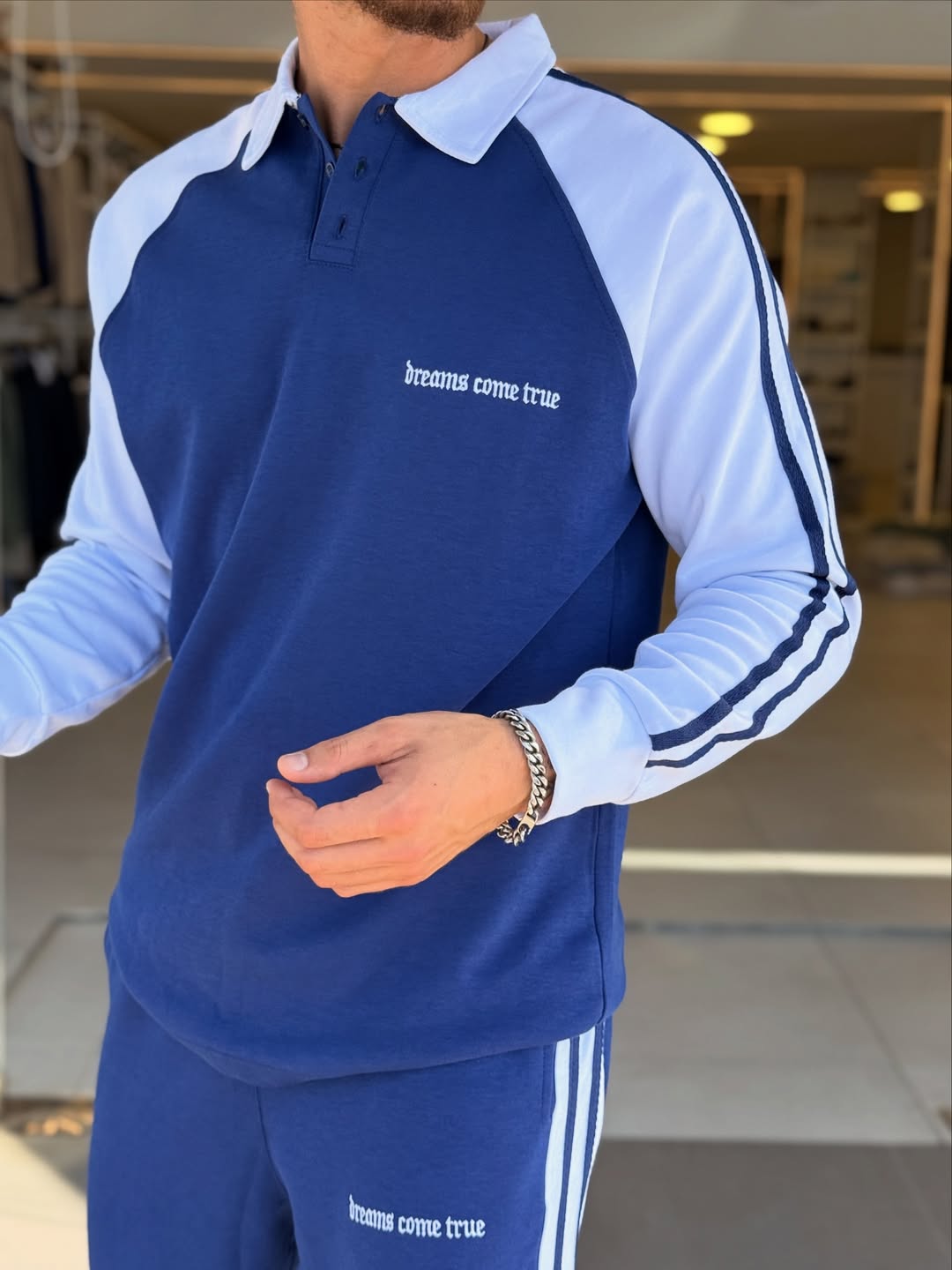 Men's Premium Winter Fleece Tracksuit Royal Blue